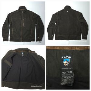 KUHL MEN'S BURR VINTAGE PATINA DYE BROWN FULL ZIP RUGGED DURABLE JACKET SIZE XL